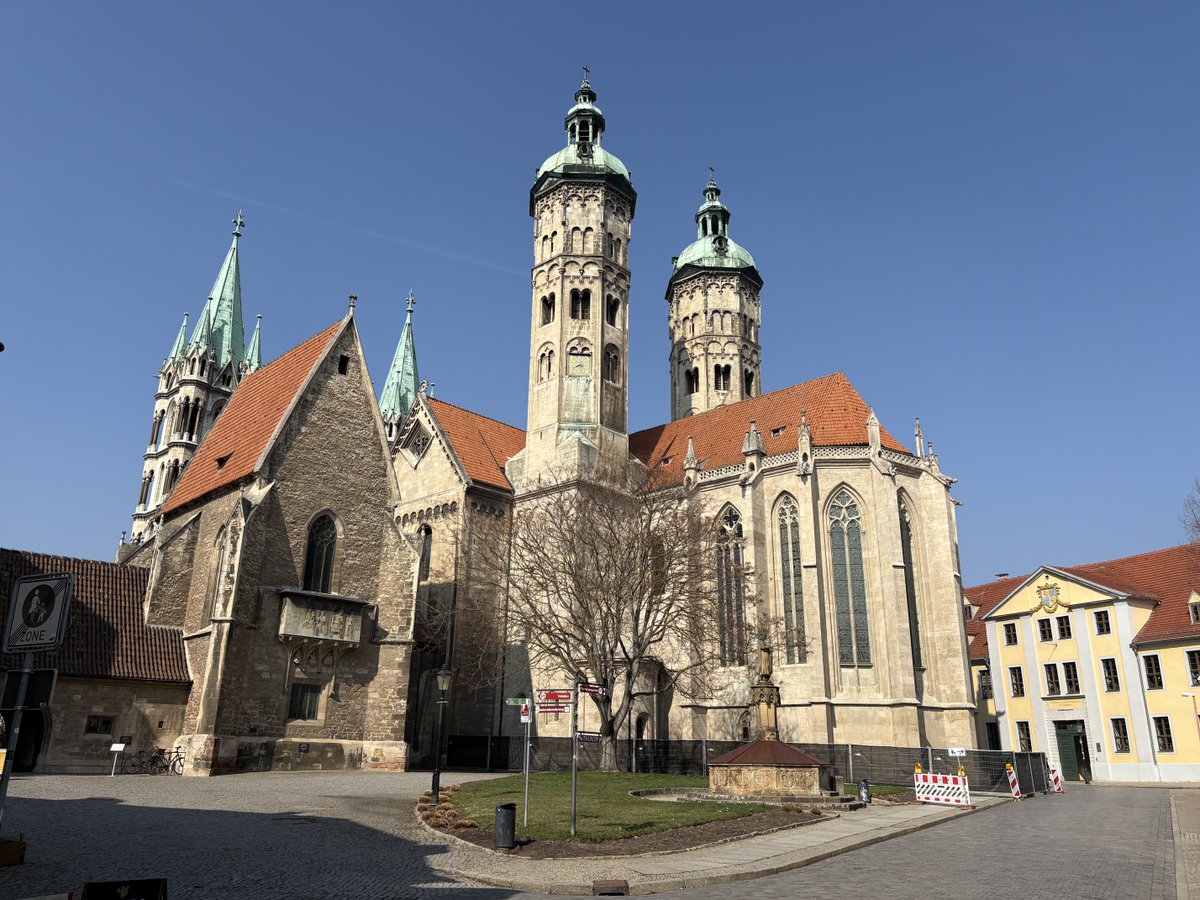 Jittersmith's tweet photo. An ecclesiastical end to my Thuringian journey. Naumburg cathedral with its amazing stone sculpture of Uta and Wittenberg where Martin Luther changed the world order by hammering his 95 theses into this door https://t.co/IYirx5aBms