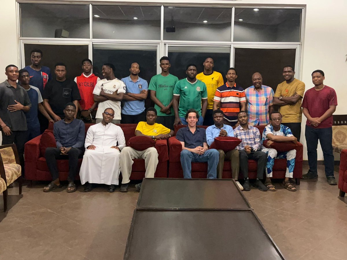 FJCEFoma's tweet photo. March 12, we were visited by Jaime Cabanyes Aguirre, nephew of Fr. Joachim Cabanyes. He visited Nigeria to see places connected to his uncle’s life, spent time at Uhere meeting residents, played Catan, and also met with the Endowment Fund team. A memorable visit! https://t.co/6mAF94ye18