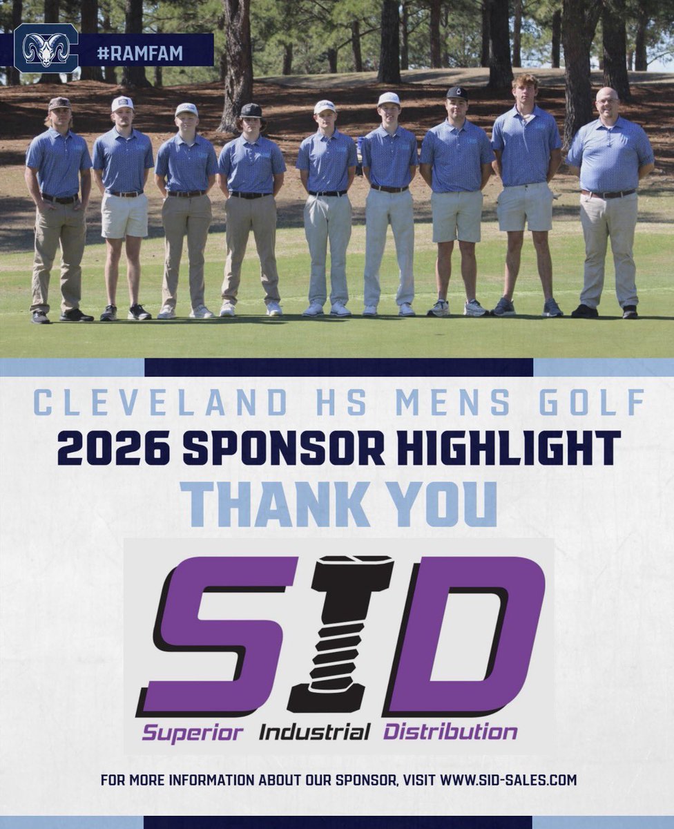 Taking time this Friday afternoon to say THANK YOU to one of our Season Sponsors for Mens Golf- Superior Industrial Distribution! 

We appreciate your support of Cleveland Golf!