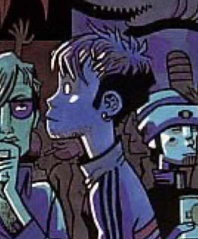 hairball1952's tweet photo. Damon Albarn drawn by Jamie Hewlett through the years https://t.co/ItkTEPbhzq