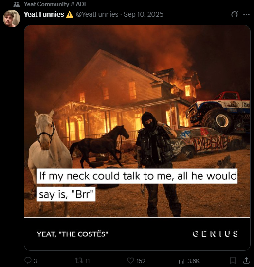 Yeat Funnies ⚠️ tweet media