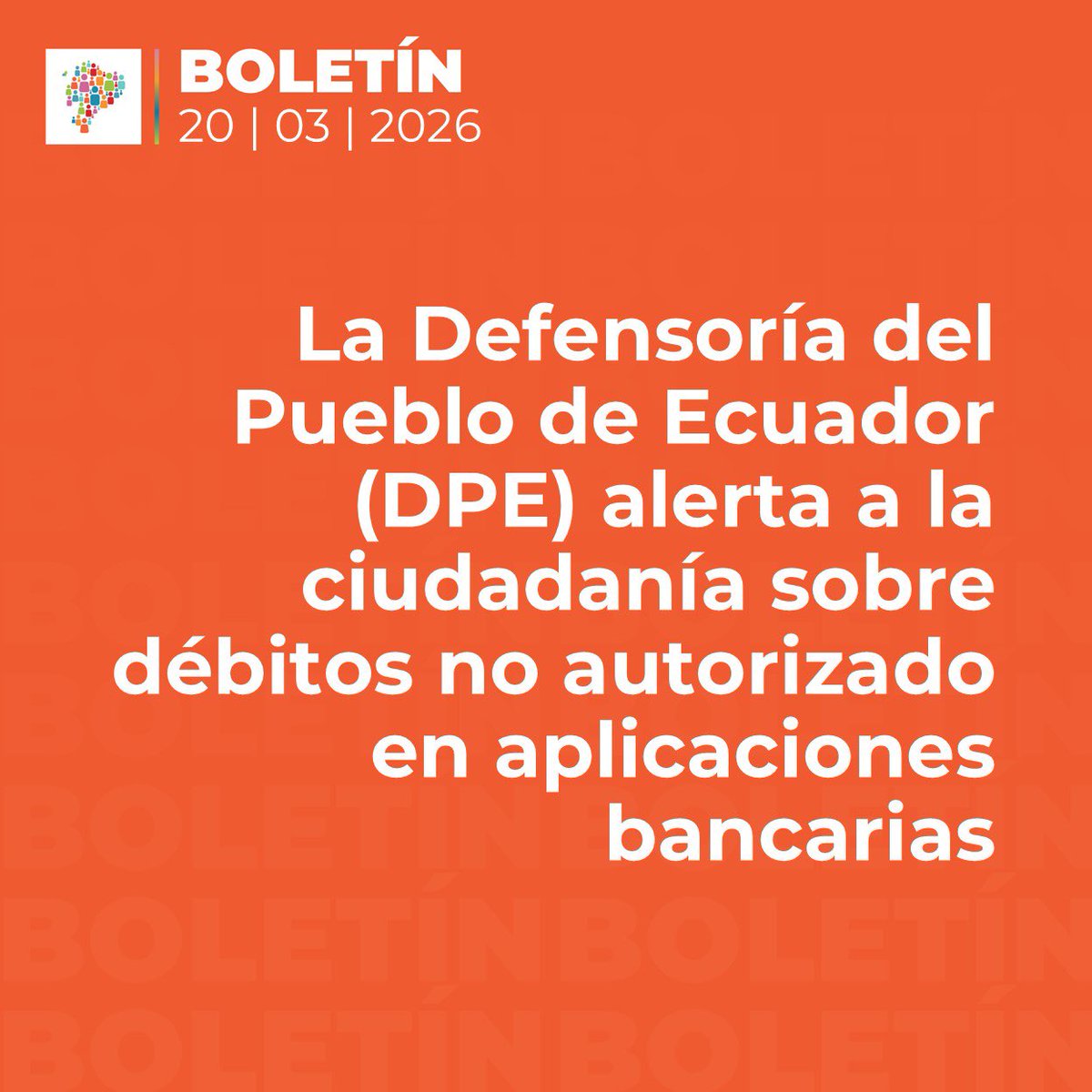 Defensoría del Pueblo de Ecuador tweet media