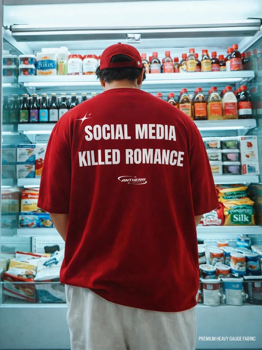 Antherrofficial's tweet image. “Social Media Killed Romance.”
240 GSM heavyweight. Oversized.
Built different.
Limited pieces. No mass production.
Who still believes in real love? 👀
#StreetwearIndia #IndianStreetwear #OversizedTee #LimitedDrop