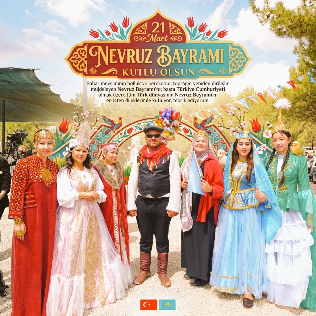 Türk dünyasının dört bir yanında aynı coşkuyla karşılanan Nevruz; doğanın uyanışıyla hayatın yeniden can bulduğu kadim bir başlangıç, Ergenekon’dan bugüne uzanan köklü bir hafıza, birliğin ve dirilişin güçlü bir ifadesidir.
Nevruz Bayramımız kutlu olsun.