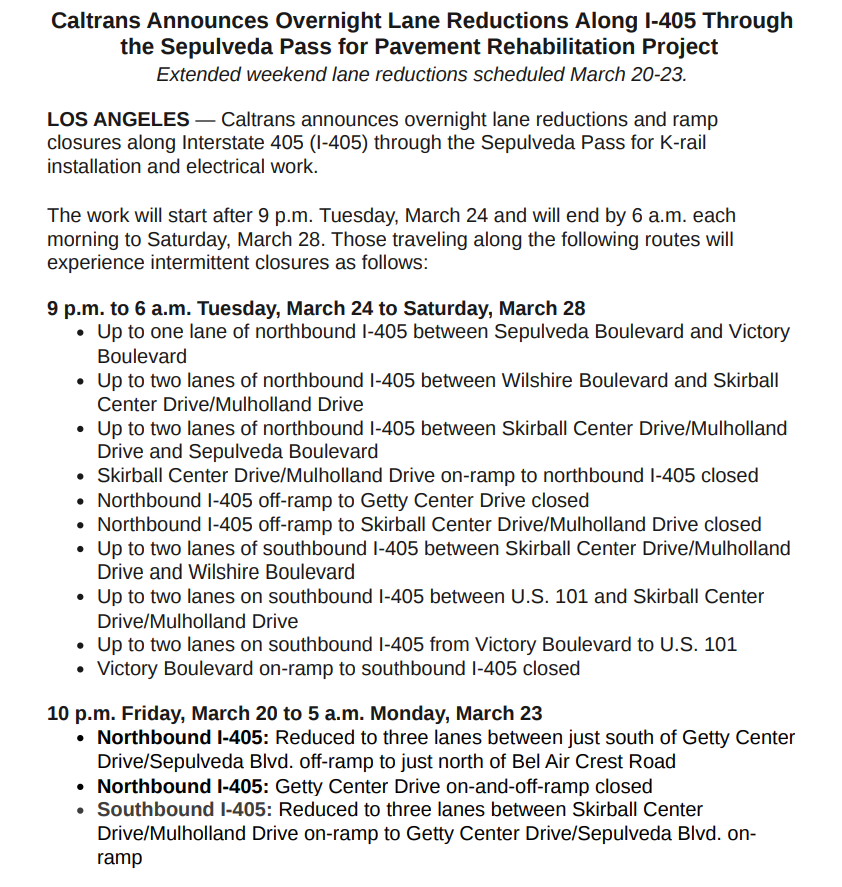 Caltrans District 7 tweet media