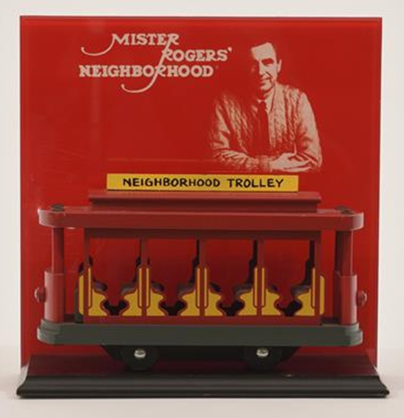 Happy Birthday, Mister Rogers! 🎂 Fred McFeely Rogers, better known as Mister Rogers, was born March 20, 1928 in Latrobe, Pa. <a href="/StateMuseumPA/">State Museum of PA</a>   exhibits this wooden Neighborhood Trolley made exclusively by the Holgate Toy Co. for "Mister Rogers' Neighborhood," the popular