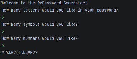 BogdanioAVT's tweet photo. 5th day of #100DaysOfCode with Python. 
Today, it was a password generator app=) https://t.co/jXfyzX9iSw