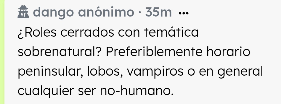 ¿roles cerrados sobrenaturales?