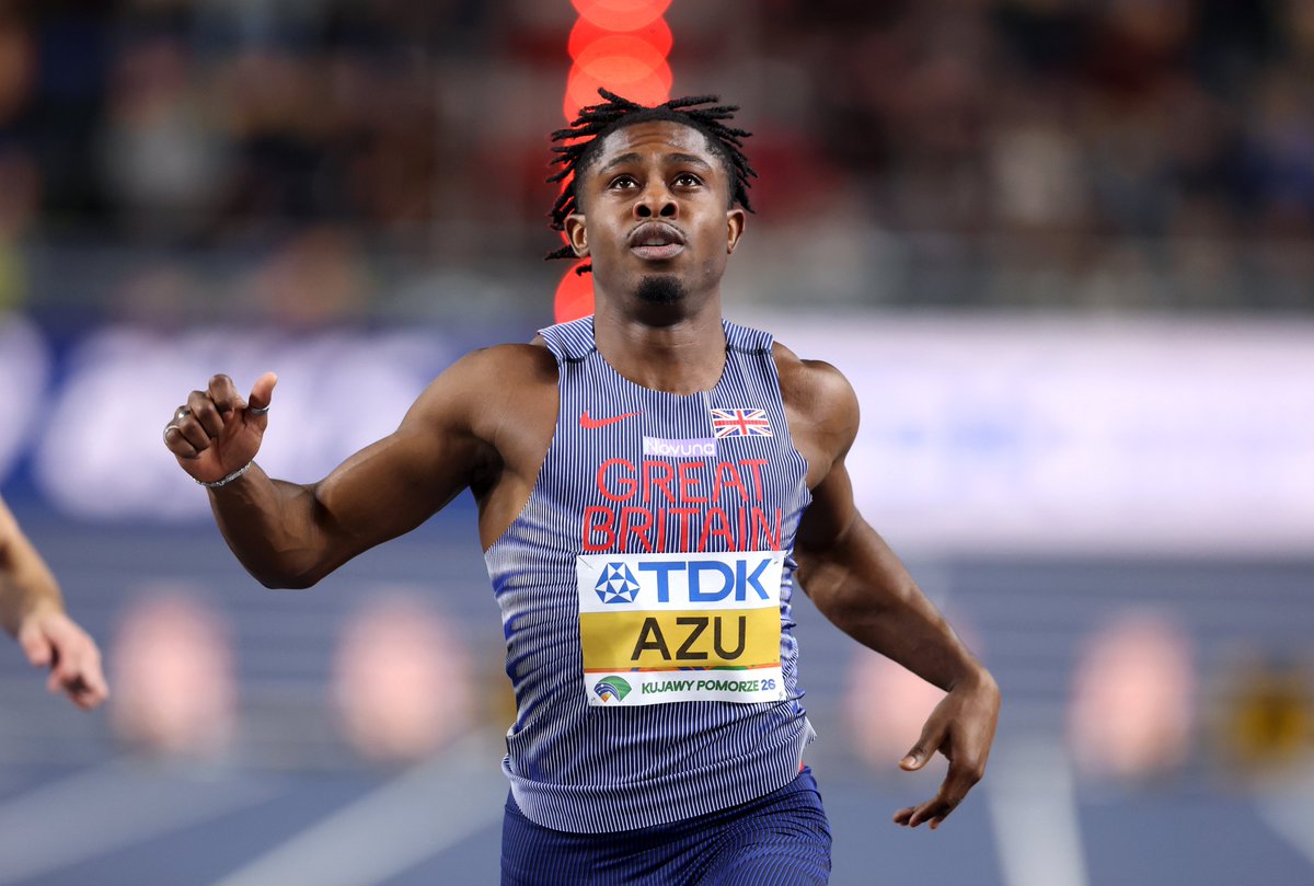 Through to the final 🔥

Jeremiah Azu clocks a personal best 6.45s to book his place in this evening's 60m final 🙌

Stunning from the reigning champion 💪

#WorldIndoorChamps