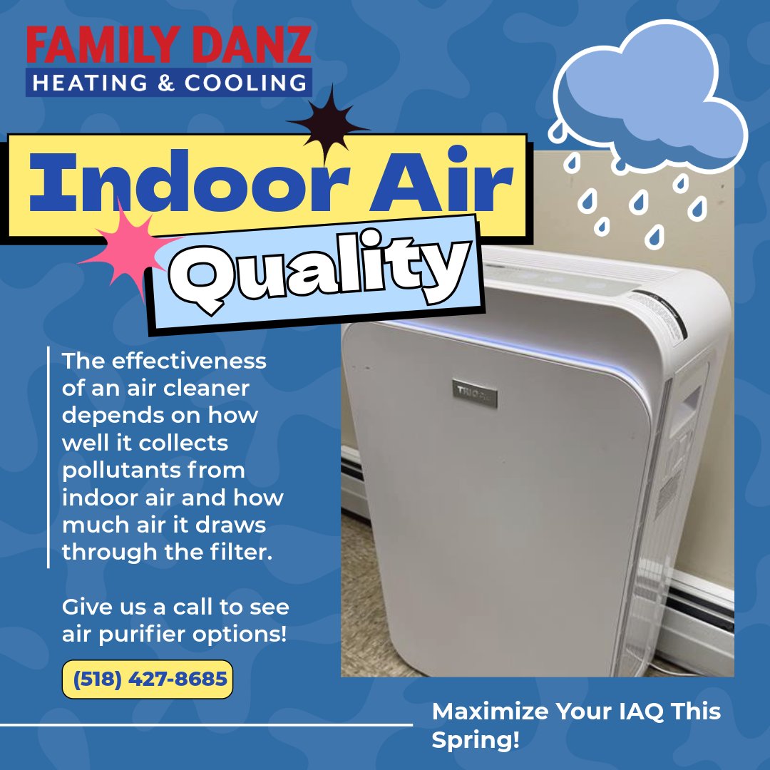 familydanz's tweet image. Here's another indoor air quality tip! 💨

An air cleaner is an essential asset in maximizing indoor air quality. The effectiveness depends on how it collects pollutants from indoor air. Make sure it has good air circulation so it can balance collecting pollutants. 
#IAQ #HVAC