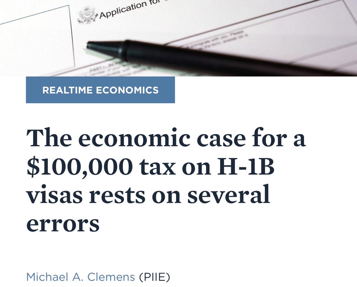 HUGE.

I SAID THIS BEFORE when I broke down Borjas’ flawed analysis as a common man.

Now ECONOMISTS are saying the EXACT same thing.

The entire case for the $100k H-1B “tax” is built on one claim:

That H-1B workers are paid 16% less than Americans. That claim is coming from
