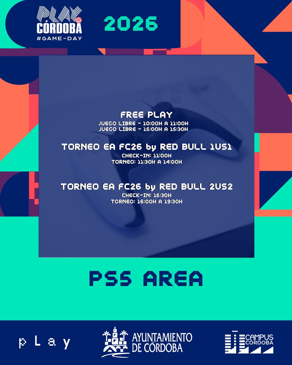 playgenpro's tweet photo. ⏰ Horarios y actividades
🎮 eSports | 🃏 TCG | 🕹️ Free Play
🎤 Shows | 🥽 VR | 🏎️ SIM
💃 Just Dance | 🧱 LEGO
⠀
Prepárate para un día de gaming non-stop 🔥
⠀
🟢 Play Córdoba #GameDay
📅 21 marzo · 📍 Campus Córdoba
⠀
#PlayGeneration #PlayCórdoba #GamingEvent https://t.co/awQXJTvlKL