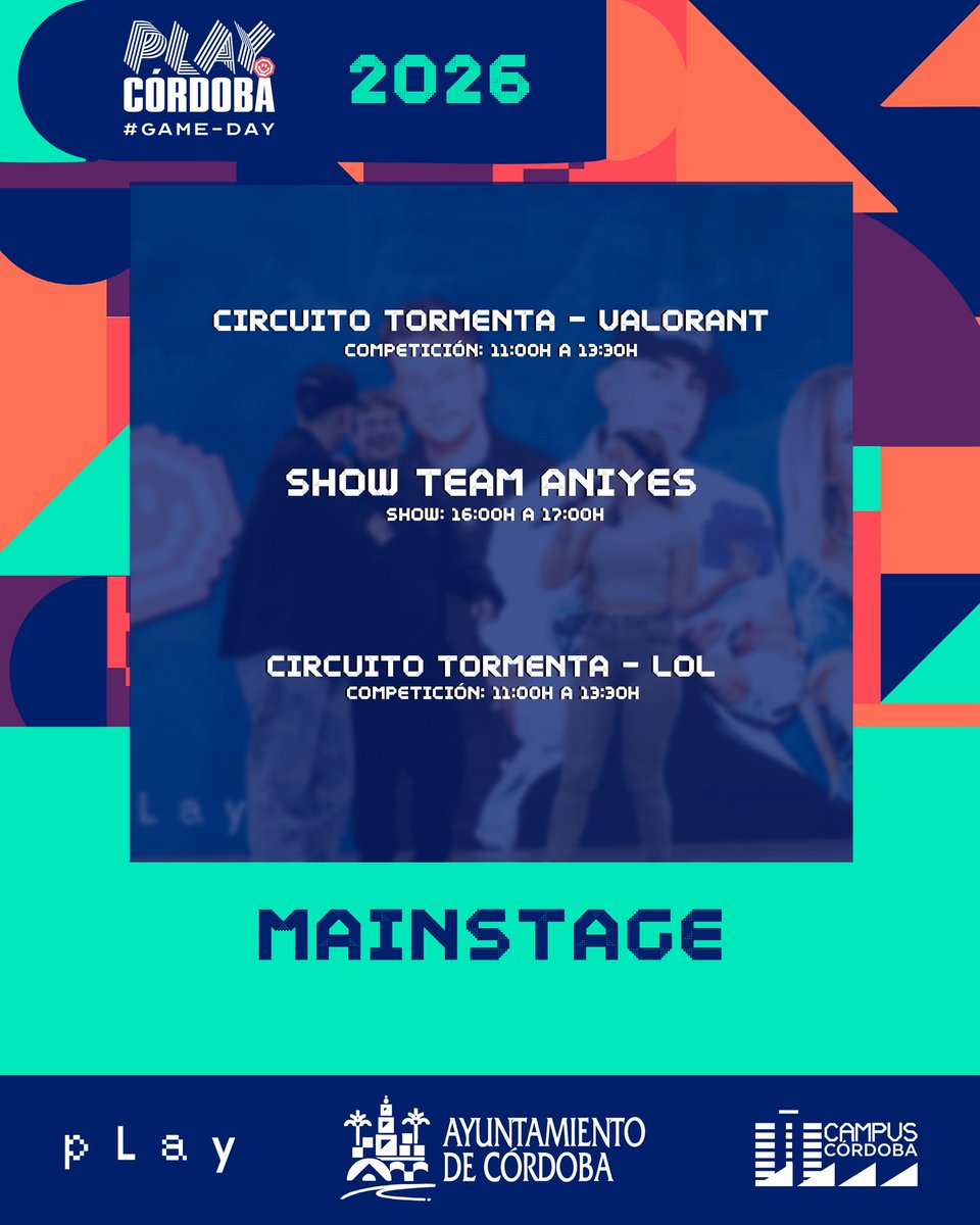 playgenpro's tweet photo. ⏰ Horarios y actividades
🎮 eSports | 🃏 TCG | 🕹️ Free Play
🎤 Shows | 🥽 VR | 🏎️ SIM
💃 Just Dance | 🧱 LEGO
⠀
Prepárate para un día de gaming non-stop 🔥
⠀
🟢 Play Córdoba #GameDay
📅 21 marzo · 📍 Campus Córdoba
⠀
#PlayGeneration #PlayCórdoba #GamingEvent https://t.co/awQXJTvlKL