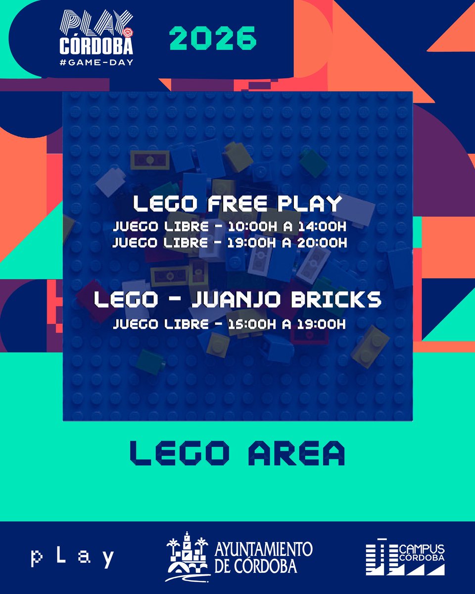 playgenpro's tweet photo. ⏰ Horarios y actividades
🎮 eSports | 🃏 TCG | 🕹️ Free Play
🎤 Shows | 🥽 VR | 🏎️ SIM
💃 Just Dance | 🧱 LEGO
⠀
Prepárate para un día de gaming non-stop 🔥
⠀
🟢 Play Córdoba #GameDay
📅 21 marzo · 📍 Campus Córdoba
⠀
#PlayGeneration #PlayCórdoba #GamingEvent https://t.co/zMjsXO0s6b