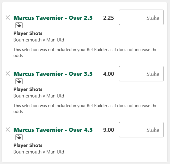 TipsCentral2026's tweet photo. Laddering Taverniers shots tonight!

Tavernier managed 4 shots against Man United at Old trafford earlier in the season and has had 5 and 4 shots in his last two home games since returning from injury!

Units advised:
Over 2.5=1.5 units
Over 3.5=0.5 units
Over 4.5= 0.25 units https://t.co/8vHprypGcx