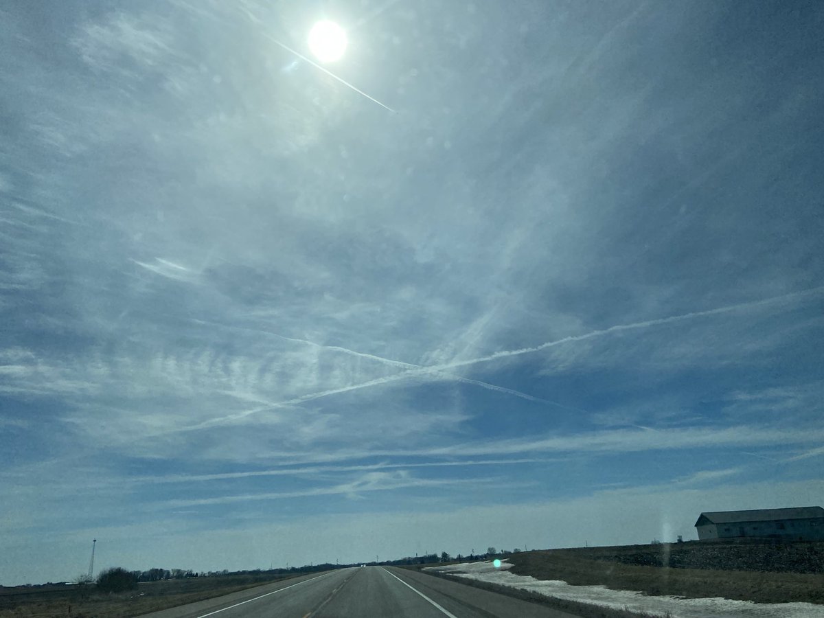 baleheadmaria's tweet photo. @epaleezeldin The first photos I posted were taken in Eden Prairie, MN, a suburb of Minneapolis. 
These pics are an hour later in Nicollet County, Minnesota, approaching Brown County. SAI has to be stopped, for all that is good and holy. It's gone on for decades, by evil ones. https://t.co/xM4ZF7Wx3H