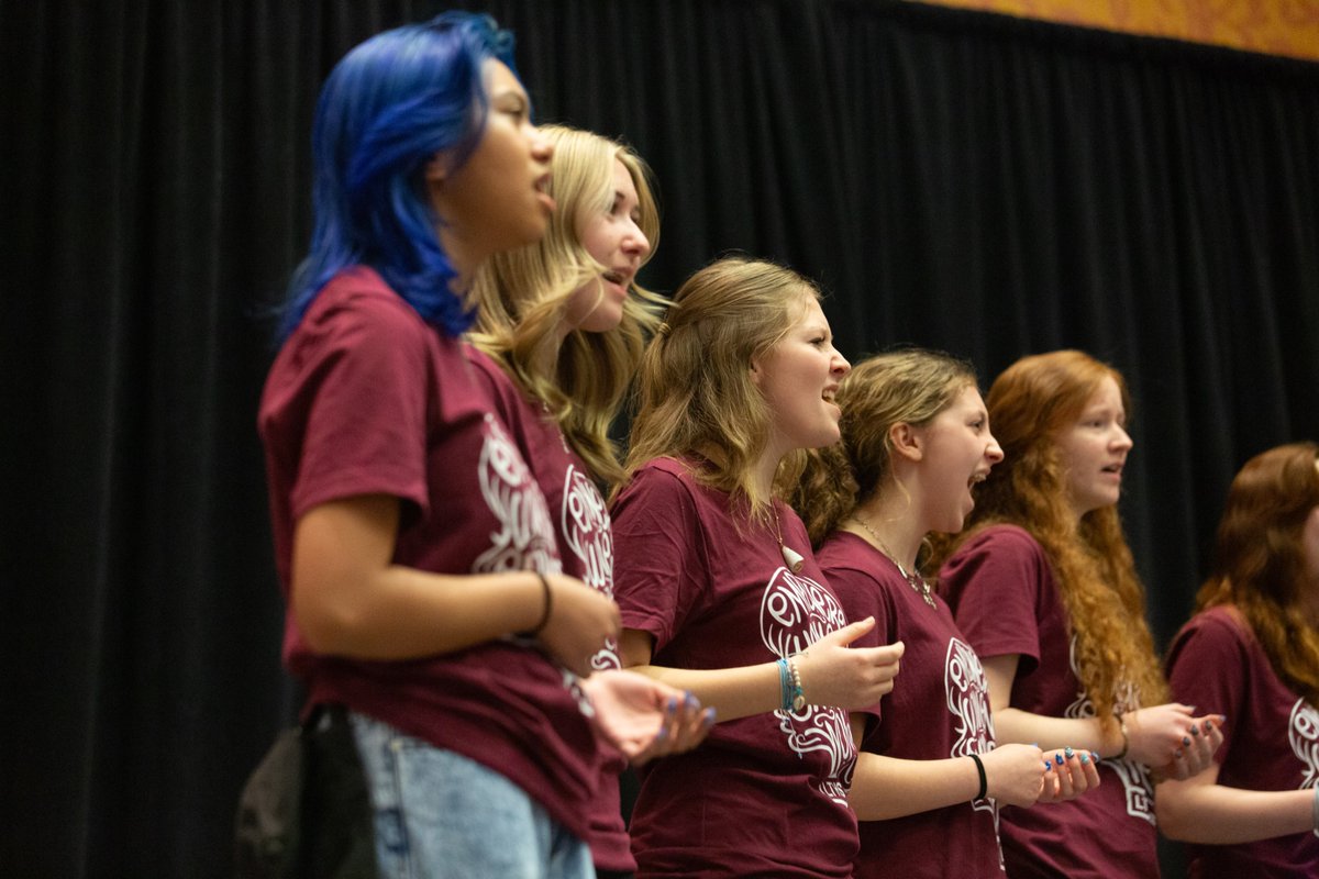 ilprincipals's tweet photo. No instruments. No distractions. Just pure talent. 🎶 Vocal Point A Capella Group from Lockport Township High School (at the direction of Jean Garcera) brought the kind of performance you feel. #ILWELLSummit https://t.co/hohLIQblfF