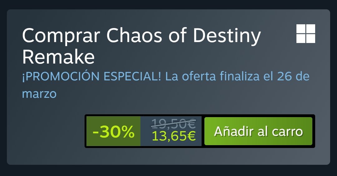 Klayeramastudio's tweet photo. ⚔️ Chaos of Destiny Remake está con un -30% de DESCUENTO en Steam. Consigue este RPG de mundo abierto por solo 13,65€ antes de que termine la oferta el 26 de marzo. ⏳
¡Es el momento de forjar tu propia leyenda! 🛡️✨
#ChaosOfDestiny #IndieDev #SteamDeals #RPG #Gaming https://t.co/3IIwRIXyYv