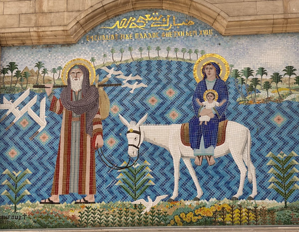 jiaicho's tweet photo. Coptic church in Cairo.  Also known as the hanging church because it was built on the southern gate of the Roman fortress.  During the Roman rule, the Christians were persecuted. The Holy Family is believed to have lived here for a short time during their escape from Herod. https://t.co/dJrejCOSHE
