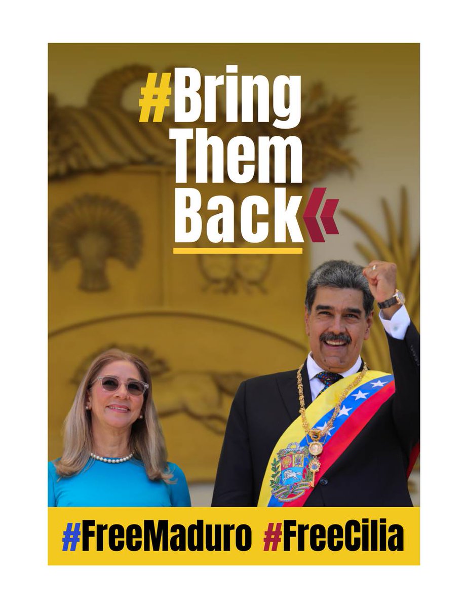 The legal team representing President Nicolas Maduro and his wife, Cilia Flores, has asked a U.S. federal court to dismiss the charges against them, citing “violations of their constitutional rights.”
#Venezuela #BringThemBack #FreeMaduro