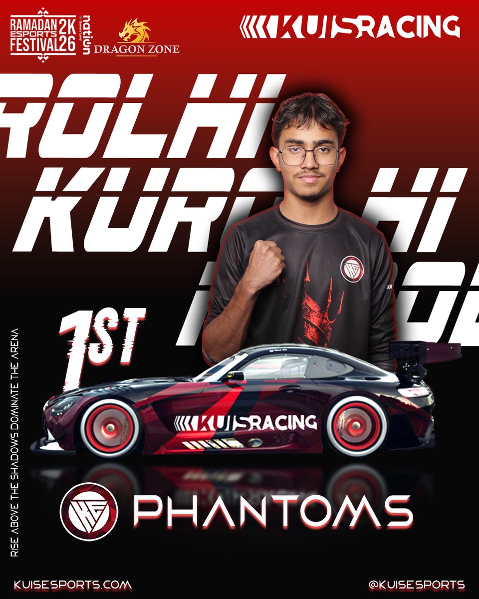 kuisesports's tweet photo. *Radio static* "KUROLHI IS FASTER THAN YOU!! 🫵"
@kurolh1 of KUIS Phantoms Wins the @ooredoonationmv X @dragonzone.mv Ramadan Esports Festival 2026 GT7 Time Trials with ease! Truly one of the future motorsports and simracing champion in the making!

Rise Above The Shadows. Dominate The Arena.
https://t.co/1cbxbXMjH6
#kuisesports #simracing #ramadanesportsfestival #kuis phantoms