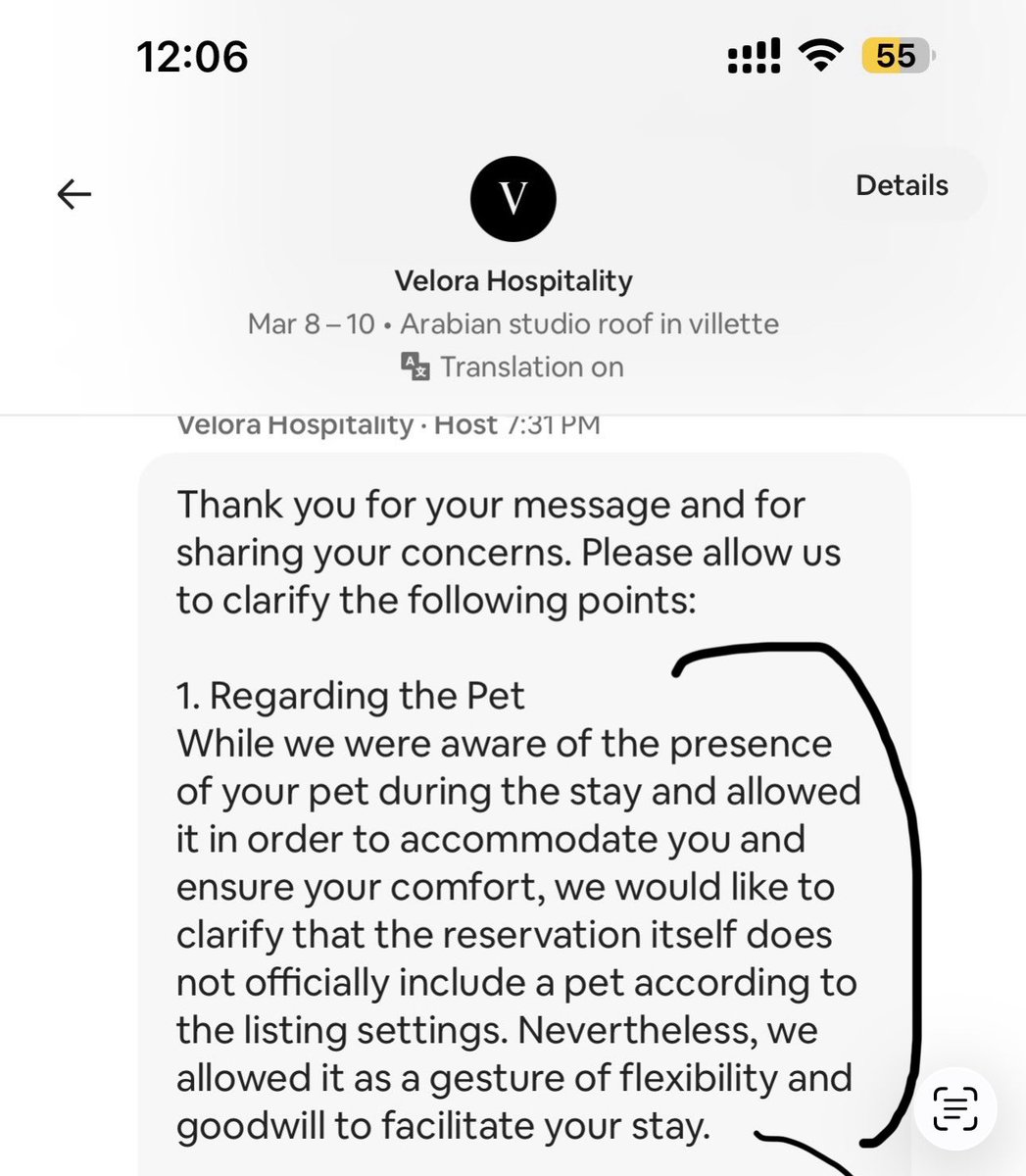 alaa_msuliman's tweet photo. Airbnb still isn't doing its job properly, as shown in the photos The host's profile says"pets allowed"and he personally confirmed it, yet platform staff ignorantly told me "oh, it's not registered" maybe their definition of"pet"excludes puppies. What about reading the case 1st ! https://t.co/8qRvPxOewc