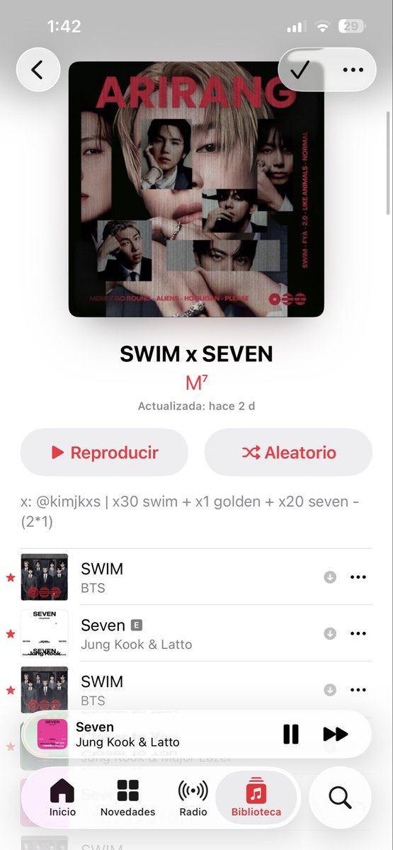 Marix_xb's tweet photo. @ksj_shady #BTS_ARİRANG 
#BTS_SWİM 

Ahí vamos 💪🏻 https://t.co/W76g827bsY