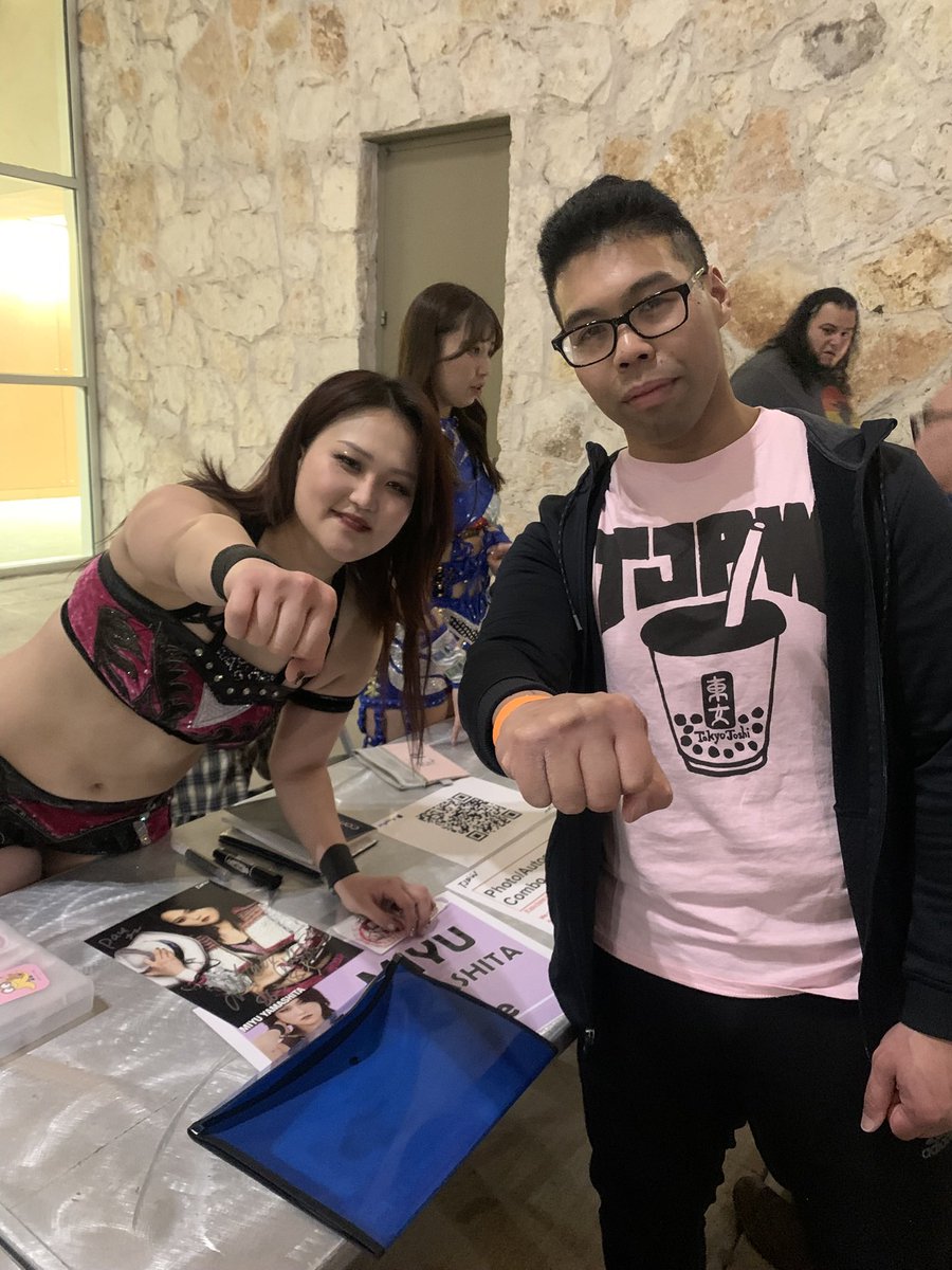 CrowStorm_93's tweet photo. There’s a reason why @miyu_tjp is called the Pink Striker. Her kicks are ruthless. Her match with Shoko on the second day really was something. Always going 100%. Keep it up!

#山下実優
#tjpw 
#tjpwUSA https://t.co/MebghF1Qjt