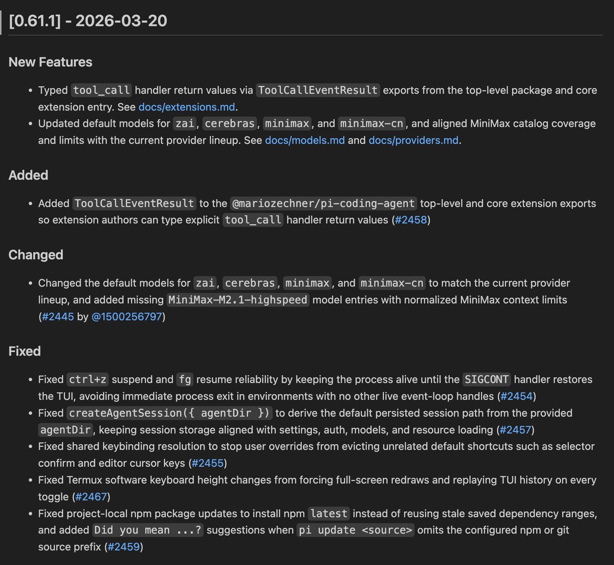 Mario Zechner tweet media