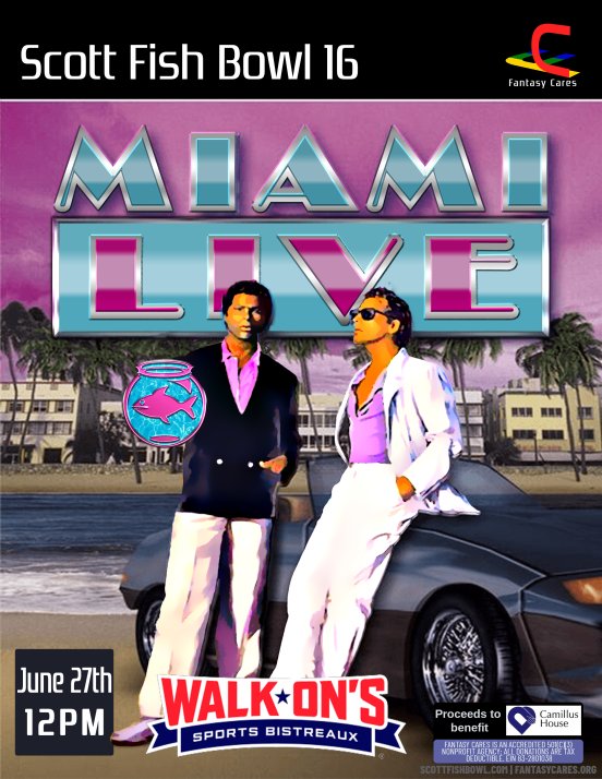 #SFB16 is coming to Miami for 2026!  

Join us for the first of many epic SFB live drafts in Miami.

📅 Saturday, June 27th • 12pm - 4pm 
📍Venue: Walk-On's Sports Bistreaux (Miami) 
❤️ Benefiting -  <a href="/CamillusHouse/">Camillus House</a> which supports poor and homeless in South Florida.

Sign up &amp;