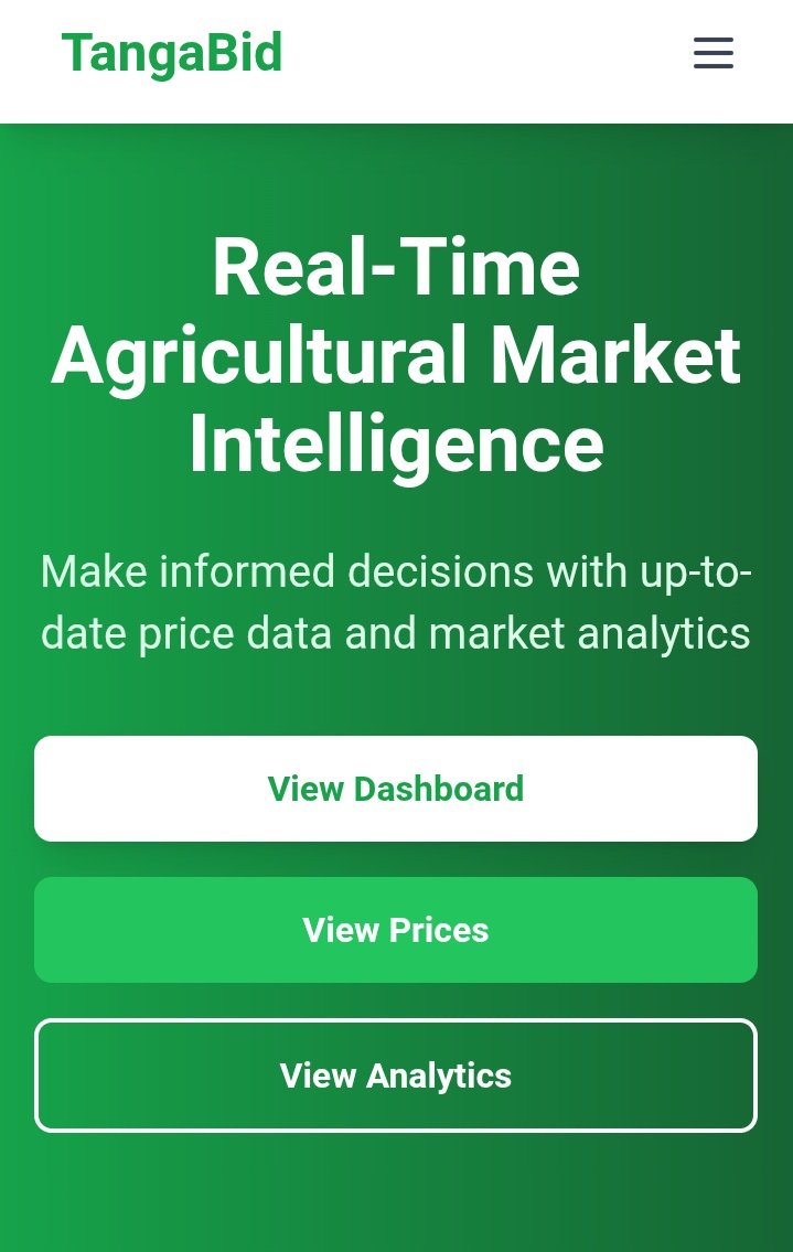 <a href="/RugwiroParfait/">Rugwiro Parfait l Software Engineer</a> just launched   a Real-Time Rwandan Agricultural Market Intelligence platform called tangabid, visit for more details tangabid.com