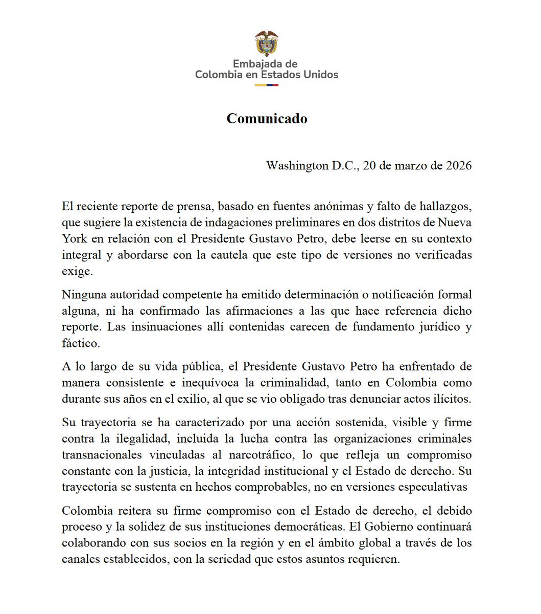 Embassy of Colombia in the United States tweet media