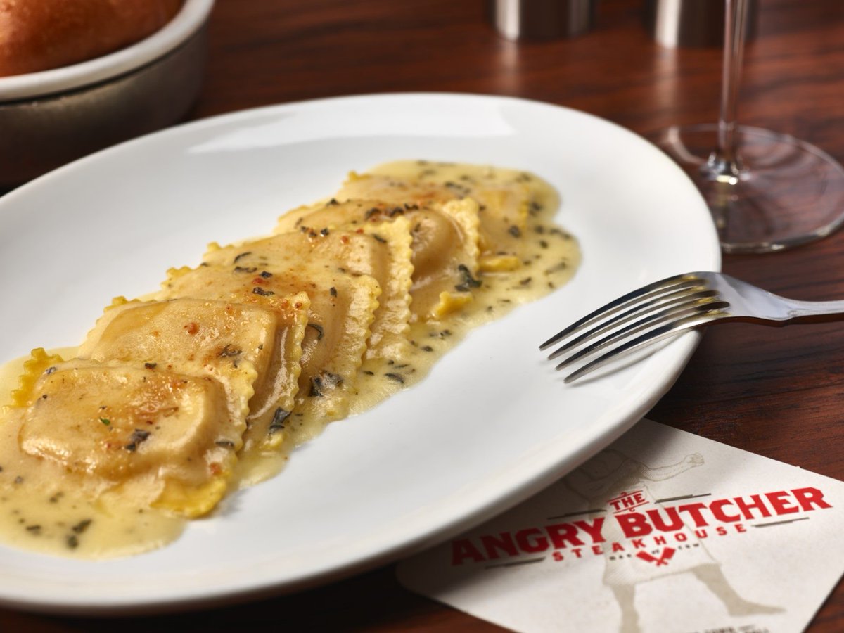 AngryButcherLV's tweet photo. Did you know that March 20th is National Ravioli Day!? Come down and try our Mushroom Ravioli with mushroom truffle ragout to celebrate! 🍄

Reservations: https://t.co/R6wPkTRMus https://t.co/fVE8ksLvzE