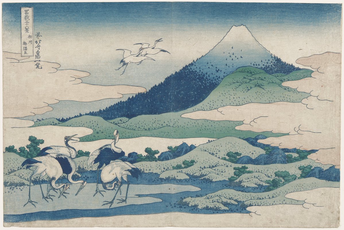 Umezawa Manor in Sagami Province, from Thirty-six Views of Mount Fuji, by Katsushika Hokusai, 1830-1833