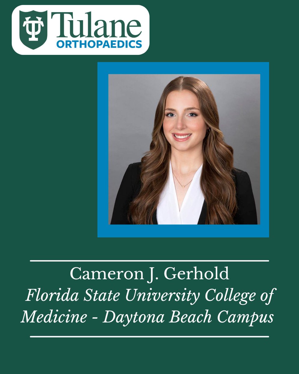 TulaneOrtho's tweet photo. We're excited to welcome the 4️⃣ newest members of the Tulane Residency program: Drs. Cameron J. Gerhold, Connor A. Nyborg, Ricardo “Bond” J. Rodriguez, Jr, and Thomas J. Spackman, III. Congratulations to everyone who matched today!
#matchday #orthomatch #orthomatchday2026 https://t.co/nnzivb4ynR