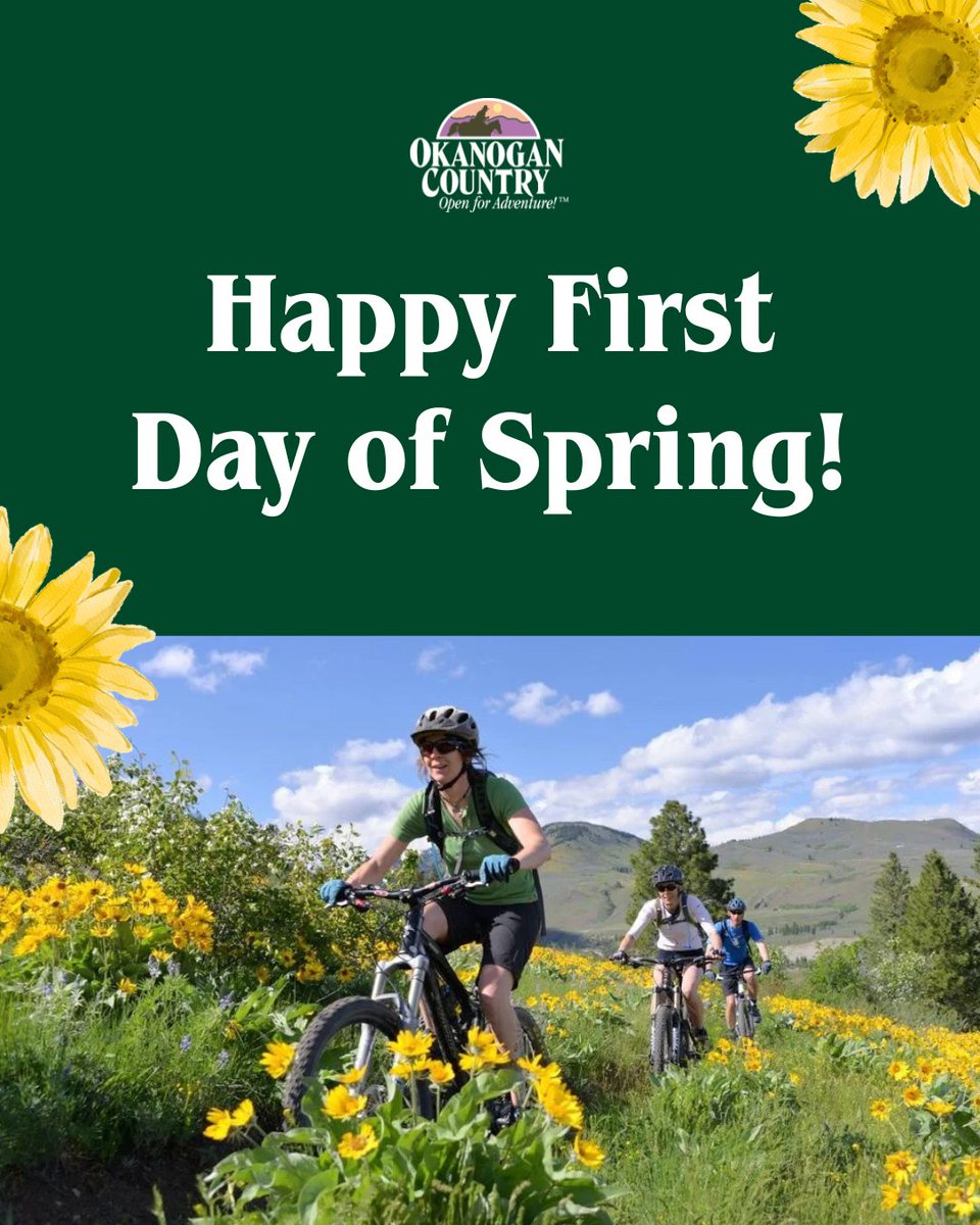 OkanoganCountry's tweet image. 🌷 Hello, Spring! 🌞 The first day of spring is here! Time for sunny hikes, blooming flowers, and fresh adventures in Okanogan Country. Let the season of growth begin! 🌸🌿

#FirstDayOfSpring #OkanoganCountry #HelloSpring #NatureAwaits