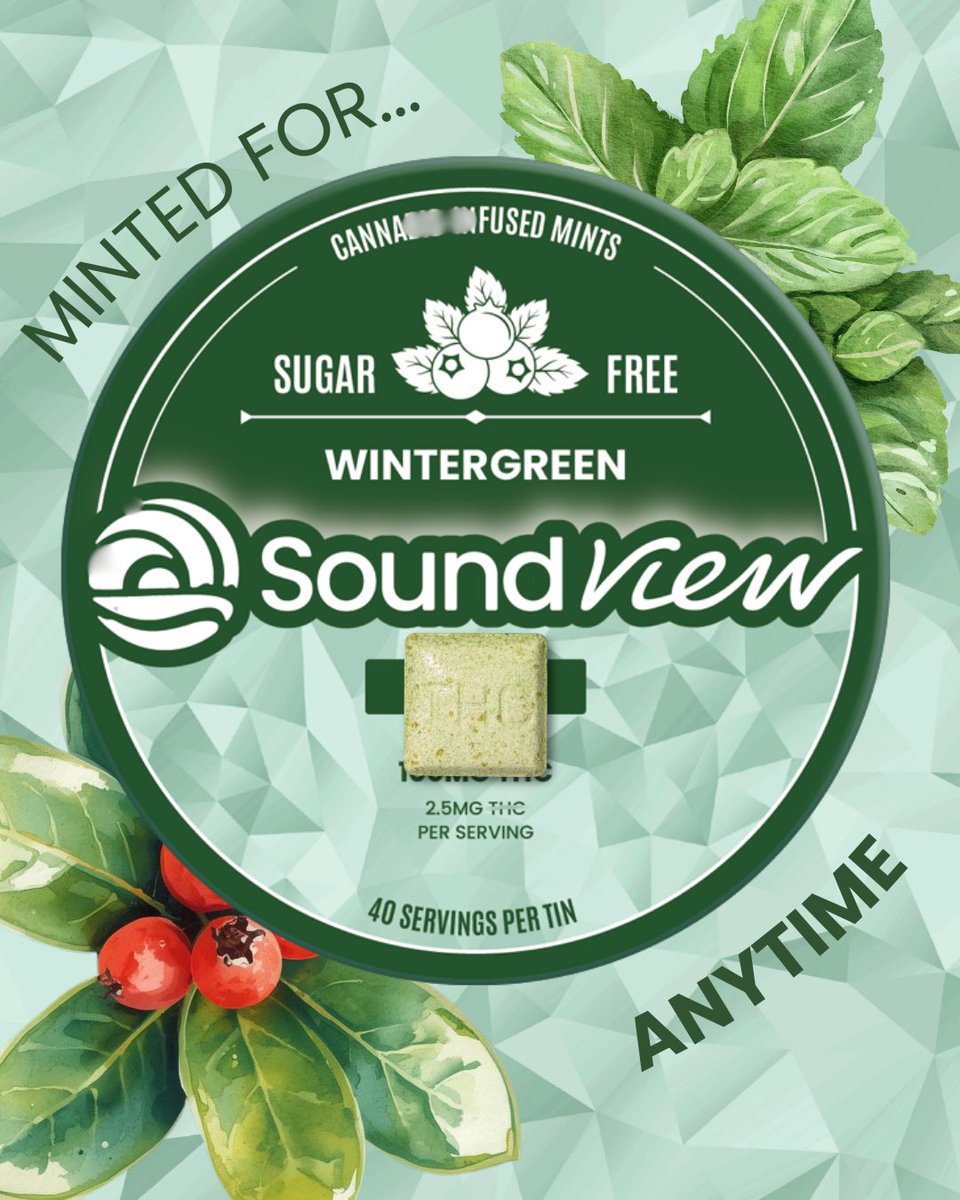 GetSoundView's tweet photo. Meet your new SoundView favorites!

Mixed Berry and Wintergreen #THCMints just landed in #Connecticut

🚫Sugar-free
🤫Discreet
🌿Minted for wellness https://t.co/ELxljJeEF1