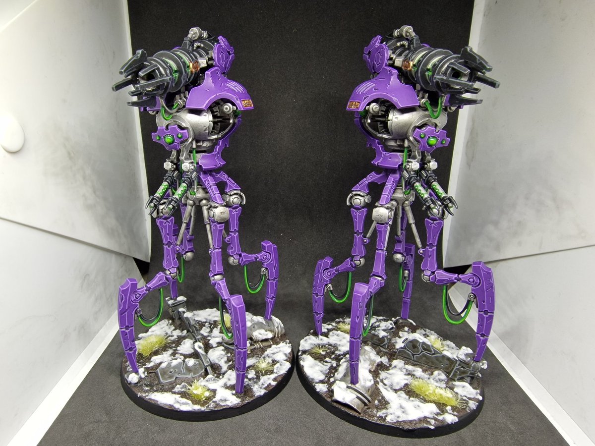 KnoxsWorkshop's tweet photo. Finished an additional two Doomstalkers so now I have a trio :D

#GamesWorkshop #Warhammer40k #necrons #PaintingWarhammer #warmongers https://t.co/vlMdHjJeuI