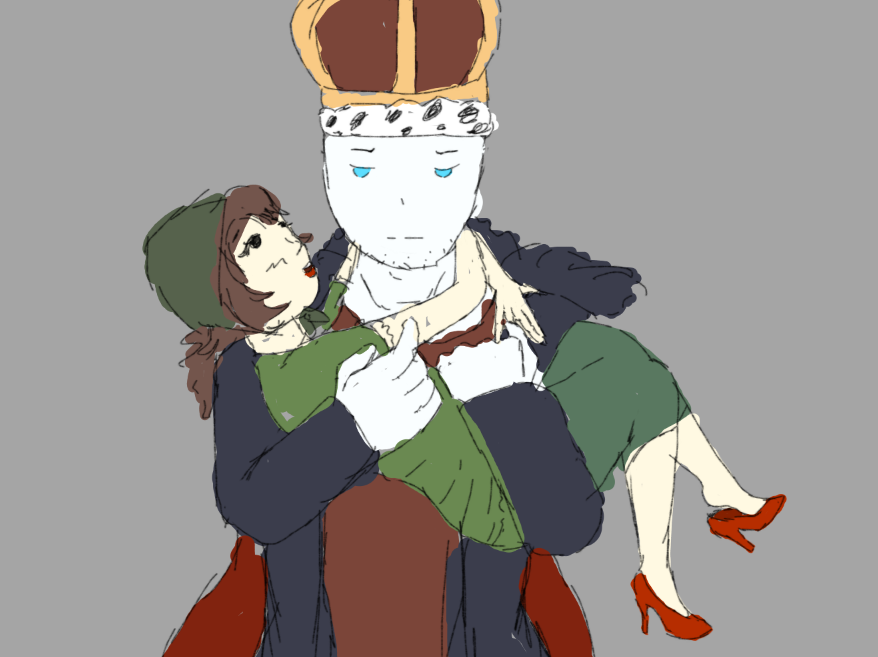 angelocheckkk's tweet photo. Commission for miss Zari @zwoztt again, 20 robux, specifically asked to draw cruel king from block tales holding her, anything for my customers ❤😇 https://t.co/OqTSRadVwy