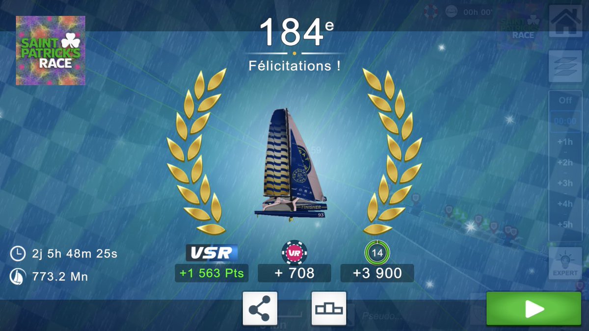 Hobert_VR's tweet image. Résultat sur la Saint-Patrick’s Race 2026 sur @VirtualRegatta 🎮🌊⛵️

Très content de ce top 200 en PDD+😁

#VirtualRegatta #VirtualRegattaOffShore #VROffShore