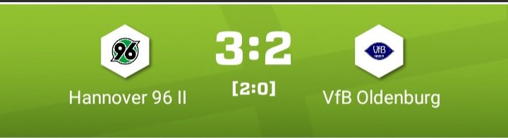 Und auch unsere U23 ist Siegreich. 
 #Hannover #h96