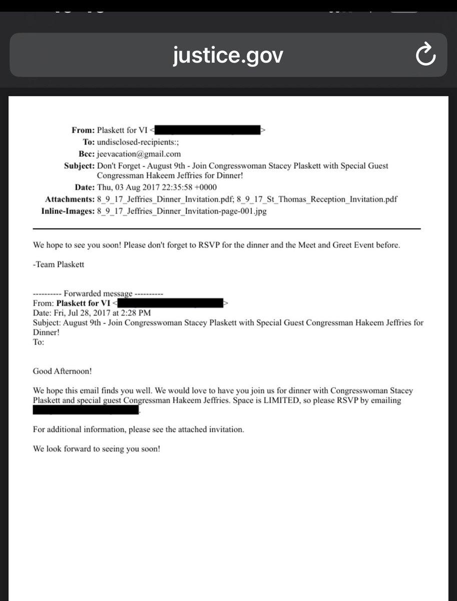 <a href="/ewarren/">Elizabeth Warren</a> So are Stacey Plaskett and Hakeem Jeffries. I don't see you saying anything about them.