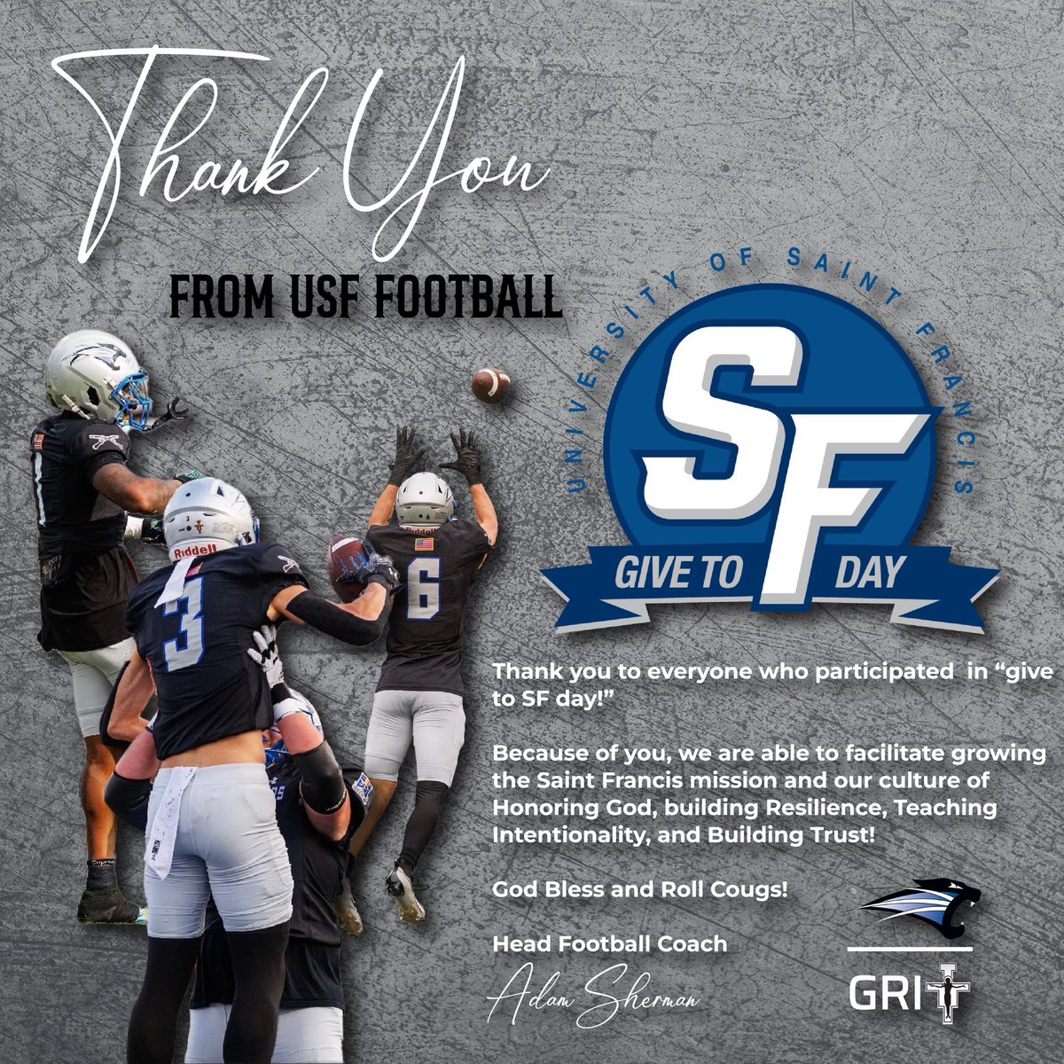 Saint Francis Football tweet media