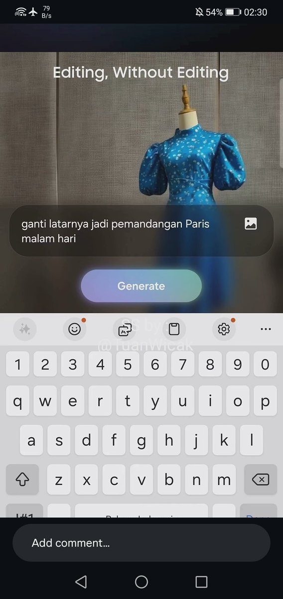 TuanWicak's tweet photo. @samsungID Favoritku duel Syifa Hadju VS Sadapin Tekno.

Pas challenge ngedit foto dress itu kelihatan banget kekuatan Galaxy AI. Jadi bisa edit estetik tanpa ribet ✨

#YouandAICan
#GalaxyS26 Series
#S26UnboxingDuel https://t.co/D6oyJMSspC