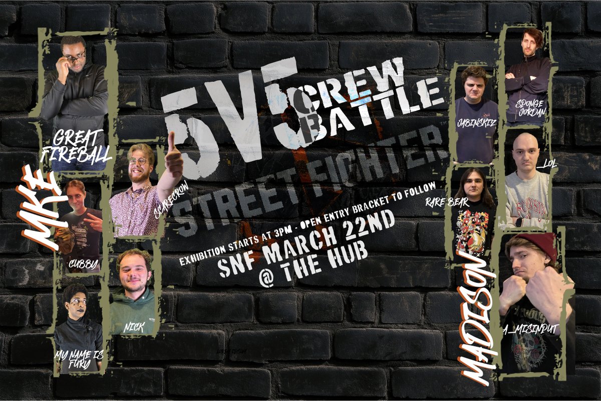 ChoiWingleung's tweet photo. @Magik4FGC gonna be hosting a fun, fabulous, and FIERCE 5v5 SF6 Crew Battle this Sunday at #TheHUB! Please tune in to their twitch and/or youtube and support their FGC.

Our Madison Players:
A Misinput
@underscorelol_ 
Jabinskiz
@BRANDONBERRY3 
JordanBartels

GLHF!!! https://t.co/u2bLiilzv5