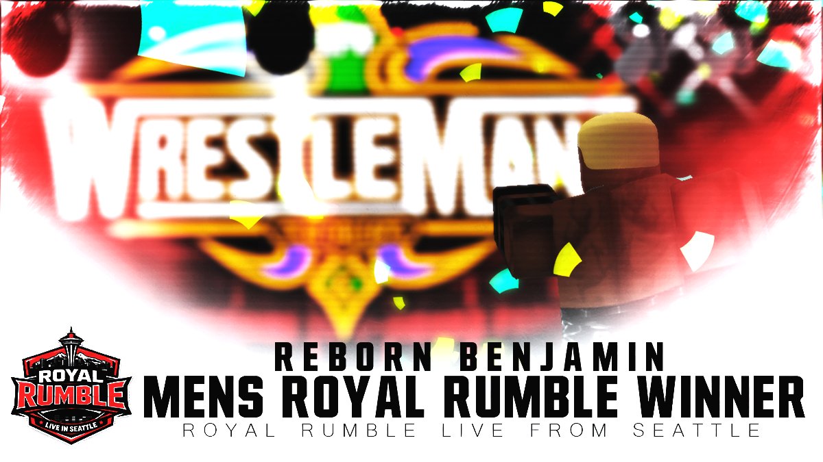 WPW_RBLX's tweet image. .@ballotinyourbox TURNS HEARTBREAK INTO VICTORY! 

After a brutal loss for the Heritage Championship earlier, he outlasts 49 others to win the Men’s Royal Rumble.  

The question NOW remains.. WHO will Reborn choose to challenge come #WPWWrestleMania?!

#WPW