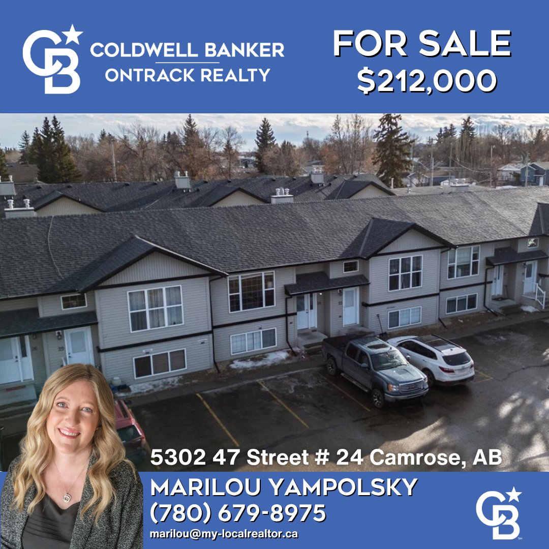 CBOnTrackRealty's tweet image. 🌟New Listing🌟
🏡5302 47 Street #24, Camrose, AB
MLS# A2295056
$212,000

Click the link ➡️ tinyurl.com/A2295056

Marilou Yampolsky
☎️(780) 679-8975
📩marilou@my-localrealtor.ca

#camrose #camroserealestate #newlisting #albertarealestate #townhouseforsale @MarilouYampolsky