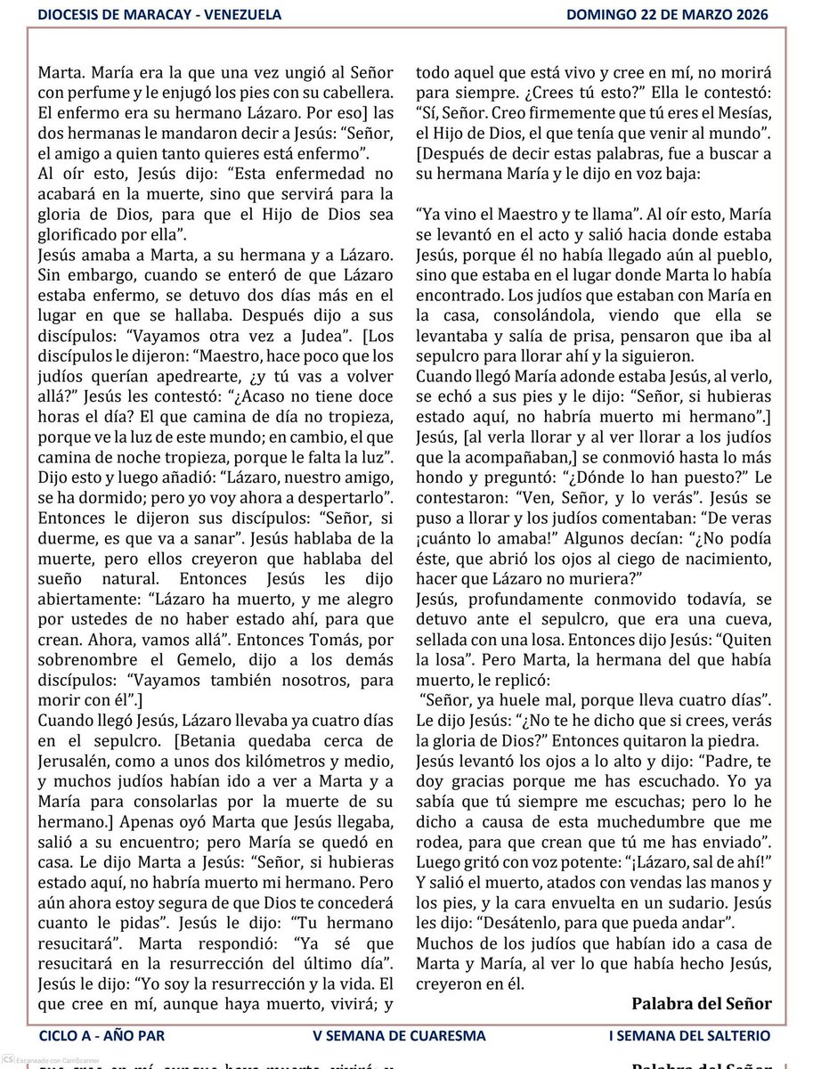 erikamedina_s's tweet photo. Lecturas Domingo 22 de Marzo 2026 https://t.co/WvrjLzZ8vY