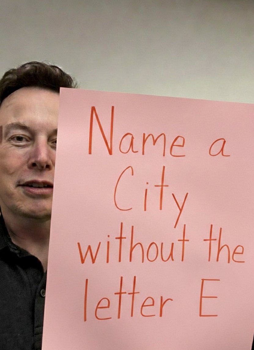 Name a city without letter E

Can you?