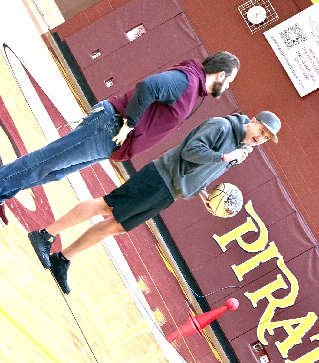 Tom_Nader's tweet photo. Portage Sports proudly presented Southeast the 2026 Golden Basketball Trophy on Friday afternoon at a pep assembly at the school.
Southeast was awarded the trophy for their excellent student section school spirit shown throughout the 2025-26 basketball season.
Great job, Pirates! https://t.co/iqi7mkP0b8